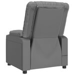 vidaXL Fauteuil de massage Gris Similicuir