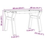 vidaXL Pieds de table basse cadre en Y 60x40x38 cm fonte
