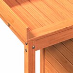 vidaXL Table de rempotage avec étagères marron bois massif de pin