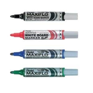 Etui de 4 marqueurs effaçables à sec tableaux blancs Pointe Ogive MAXIFLO PENTEL