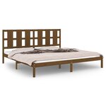 vidaXL Cadre de lit sans matelas marron miel 200x200cm bois pin massif