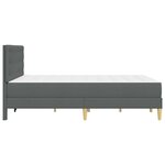 vidaXL Cadre de lit avec matelas Gris foncé 140 x 190 cm tissu
