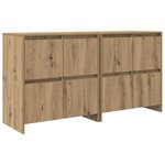 vidaXL Buffets 2 Pièces chêne artisanal 70 x 41 x 75 cm Bois d'ingénierie