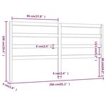 vidaXL Tête de lit Blanc 206x4x100 cm Bois massif de pin