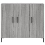 vidaXL Buffet sonoma gris 90x34x80 cm bois d'ingénierie