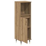 vidaXL Armoire de salle de bain chêne artisanal 30x30x100 cm