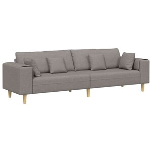 vidaXL Sofa en tissu avec coussin Taupe 208 cm tissu