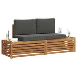 vidaXL Ensemble de canapés d'extérieur 2 Pièce Naturel et Anthracite