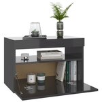 Vidaxl meubles tv avec lumières led 2 pièces gris brillant 60x35x40 cm