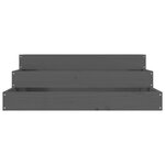 vidaXL Jardinière Gris 78x78x27 cm Bois massif de pin