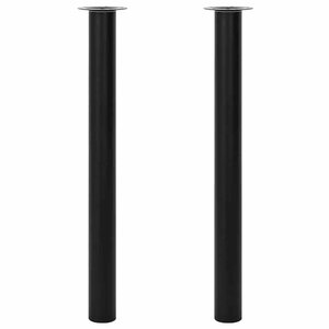 vidaXL Pied de table télescopique 2 Pièces Noir 710 mm - 1100 mm