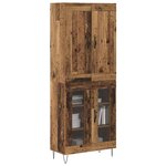 vidaXL Haut Armoire Bois Ancien 69 5 x 34 x 180 cm Bois d'ingénierie