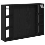 vidaXL Armoire Miroir Chêne noir 76 x 15 x 55 cm Bois d'ingénierie