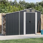 vidaXL Abri de jardin anthracite 277x93x179 cm acier galvanisé