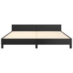 vidaXL Cadre de lit avec tête de lit sans matelas noir 180x200 cm