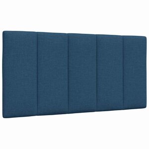 vidaXL Coussin de tête de lit bleu 100 cm tissu
