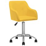 vidaXL Chaises pivotantes à manger lot de 2 jaune tissu