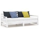 vidaXL Lit coulissant Blanc Bois de pin massif 2x(90x200) cm