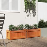 vidaXL Jardinières 2 Pièces cire marron bois de pin massif