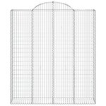vidaXL Paniers à gabions arqués 14 Pièces 200x50x220/240 cm Fer galvanisé