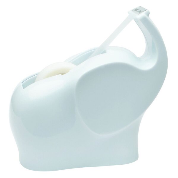 Dévidoir de ruban adhésif en forme d'éléphant, blanc