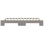 vidaXL Lit de jour avec lit gigogne taupe 80x200 cm tissu
