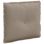 vidaXL Coussin de Dos Taupe 50 x 45 cm Tissu en microfibre