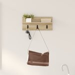 vidaXL Porte-manteau mural avec étagère Chêne sonoma 40 x 10.5 x 18 cm