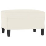 vidaXL Ensemble de canapés 3 Pièces avec coussins crème velours