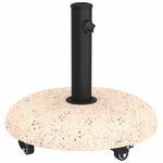 vidaXL Pied de parasol Jaune  Noir 45 x 45 x 40 cm Béton  Métal