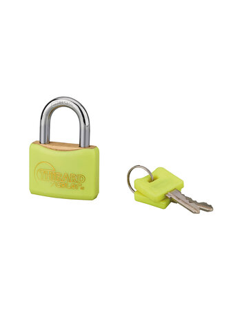 THIRARD - Cadenas à clé Color UNIKEY (achetez-en plusieurs  ouvrez avec la même clé)  40mm  jaune  2 clés
