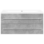 vidaXL Ensemble de meubles de salle de bain 2 Pièces gris béton