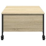 vidaXL Table basse avec roulettes chêne sonoma bois d'ingénierie