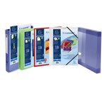 Classeur Kreacover A4, 4 anneaux 15mm, polypro personnalisable Blanc translucide EXACOMPTA