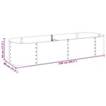 vidaXL Lit surélevé de jardin 240x80x44 cm Acier galvanisé Argenté
