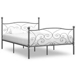 vidaXL Cadre de lit Gris Métal 200 x 200 cm