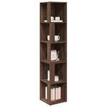 vidaXL Armoire d'angle Chêne marron 33x33x164 5 cm Bois d'ingénierie