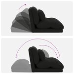 vidaXL Fauteuil de sol ajustable Noir Velours