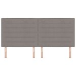 vidaXL Tête de Lit LED Design Lignes Taupe 200 cm Tissu