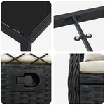 vidaXL Ensemble de salle à manger de jardin 5 pièces Rattan poly noir