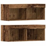 vidaXL Meuble TV 4 Pièces Bois ancien 40.5 x 30 x 102 cm