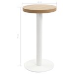 vidaXL Table de bistro Marron clair 40 cm MDF