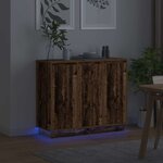 vidaXL Buffet LED Bois ancien 90 x 32 x 75 cm Bois d'ingénierie