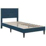 vidaXL Cadre de lit avec matelas Bleu 90 x 200 cm Velours