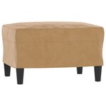 vidaXL Fauteuil avec repose-pied Marron 60 cm Velours