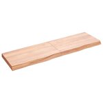 vidaXL Dessus de table marron clair bois chêne massif traité
