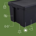 Pack and Move - Lot 5 Boîtes Stockage Plastique - 40 x 50 5 x 32 cm - 380KG Max - Stockage  Outils  Bricolage - Ultra Résistant - Réutilisable - 45L