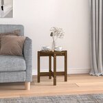 vidaXL Table basse Marron miel Ø 42 5x45 cm Bois massif de pin