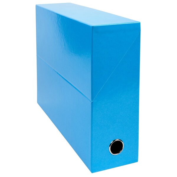 Boite Transfert Dos 90mm Iderama - Bleu Clair - X 5 - Exacompta