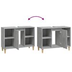 vidaXL Meuble d'évier gris béton 80x33x60 cm bois d'ingénierie